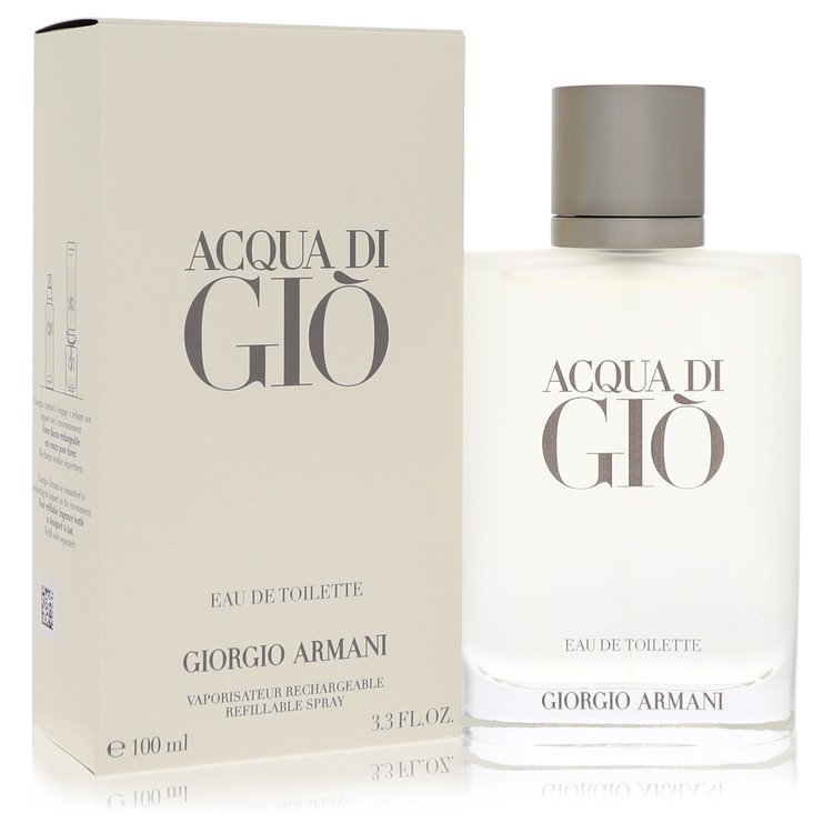 Acqua Di Gio by Giorgio Armani Eau De Toilette Spray Refillable for Men