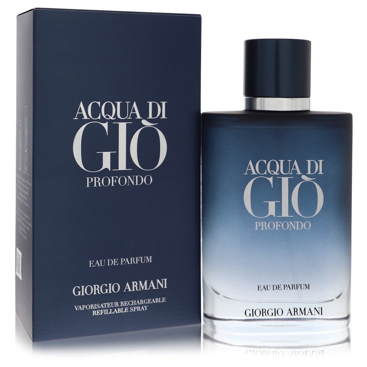 Acqua Di Gio Profondo by Giorgio Armani Eau De Parfum Spray Refillable for Men