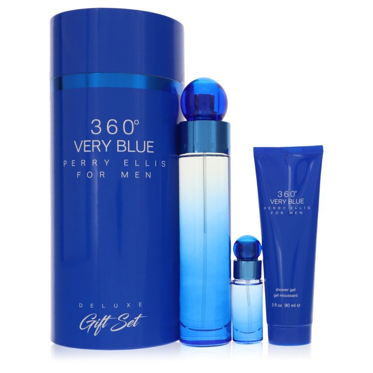 Perry Ellis 360 Very Blue by Perry Ellis Gift Set -- for Men